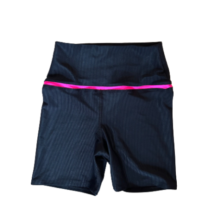 Maui Short Bottoms- Black/Neon Pink